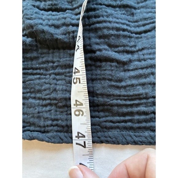 Marine Layer Corinne Double Cloth Maxi Midi Dress Black XS Minimalist Cotton - Picture 8 of 9